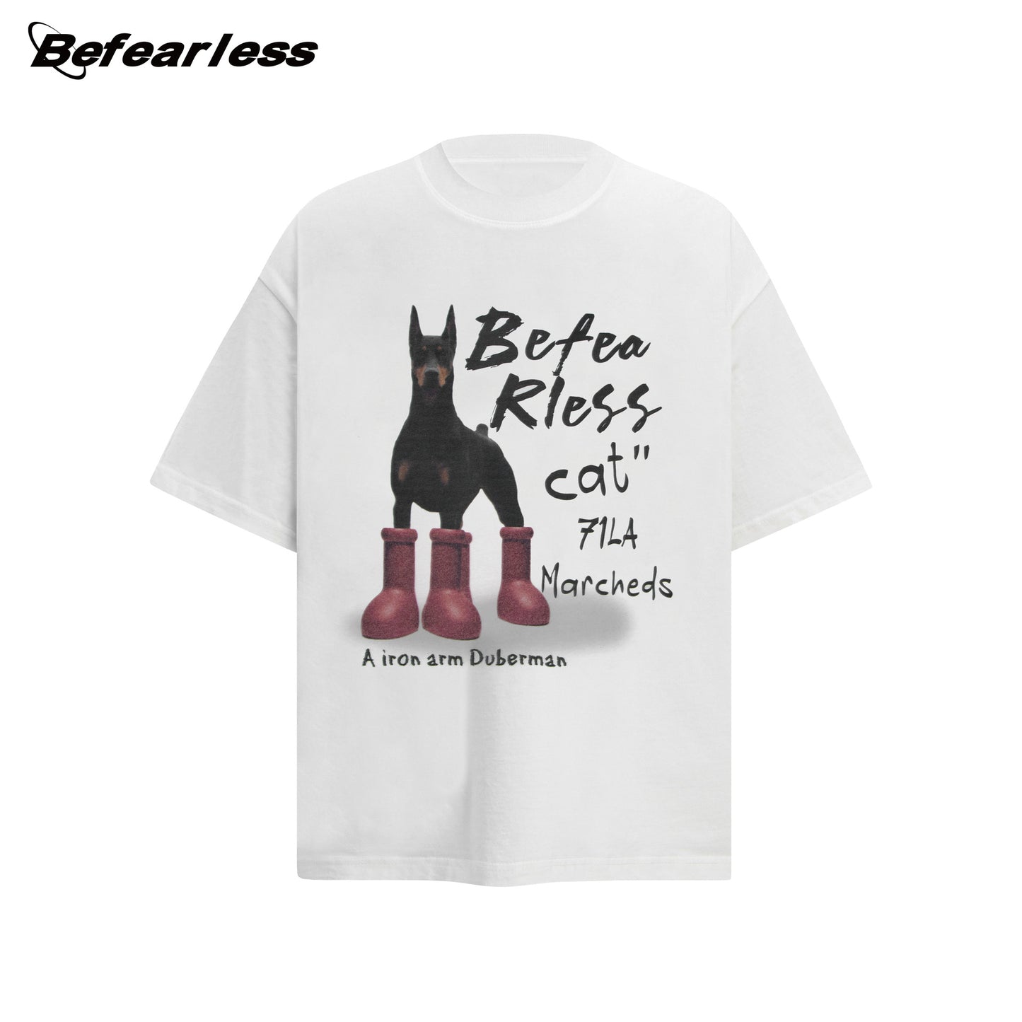 Dog Graphic Letter Print Short Sleeve T-Shirt WN26224