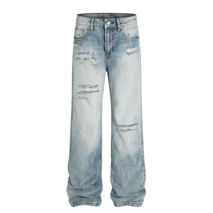 Washed Damage Flare Denim Jeans WN26068