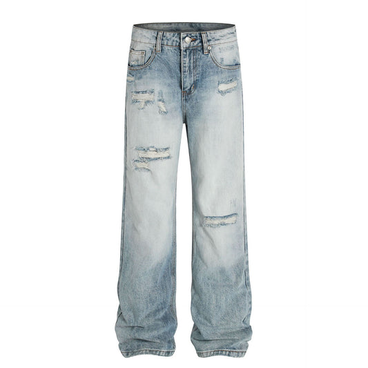 Washed Damage Flare Denim Jeans WN26068