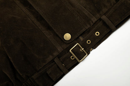 Suede Stand Neck Zipper Jacket WN27872