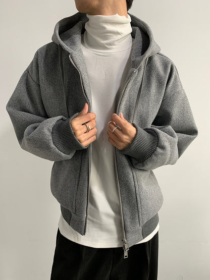 Oversize Thick Zipper Hoodie WN9676