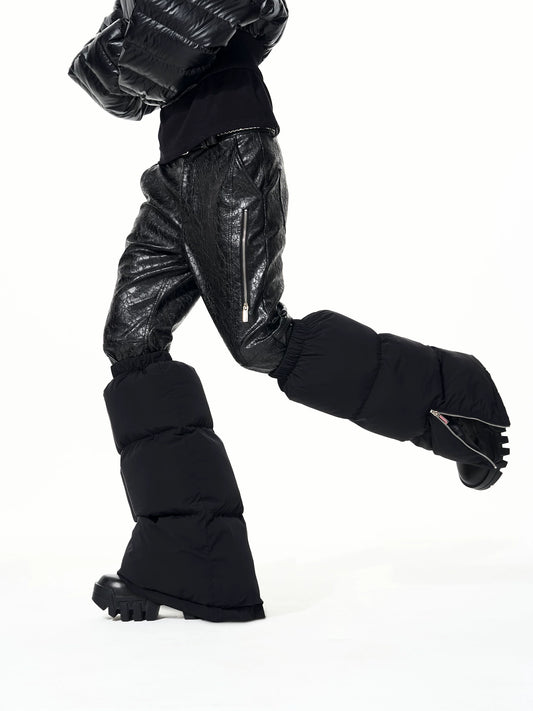 Fleece Lining Side Zipper Leg Warmers WN22700