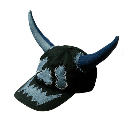 Horn Patchwork Curved-Brim Cap WN21093