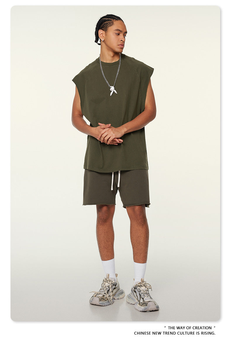 Washed Oversize Tank Top T-shirt WN6447