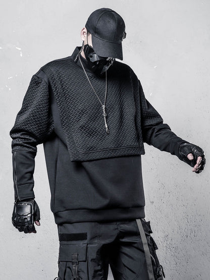 High-Neck Fleece Lining Long Sleeve T-Shirt WN22554