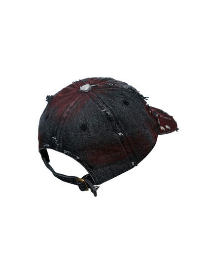 Washed Tie-Dye Damage Curved-Brim Cap WN21105