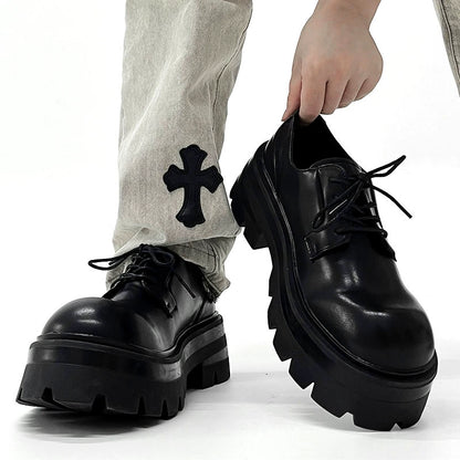 Chunky Sole Derby Round Toe Shoes WN19179