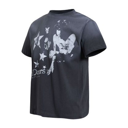 Portrait Print Short Sleeve T-Shirt WN25972