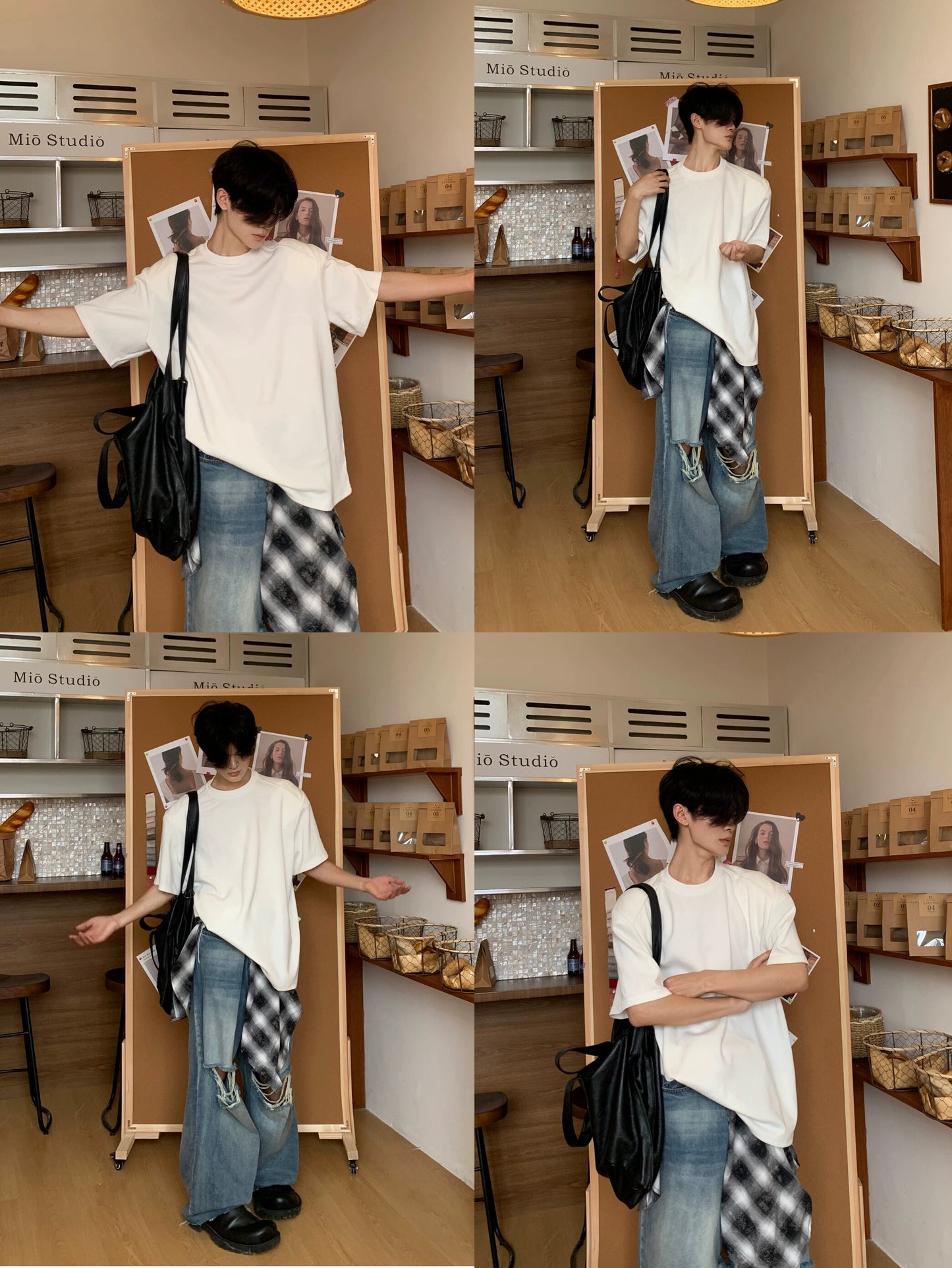 White Basic Short Sleeve T-Shirt WN19745