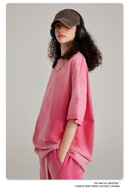 Washed Oversize Short-sleeve T-shirt WN6443