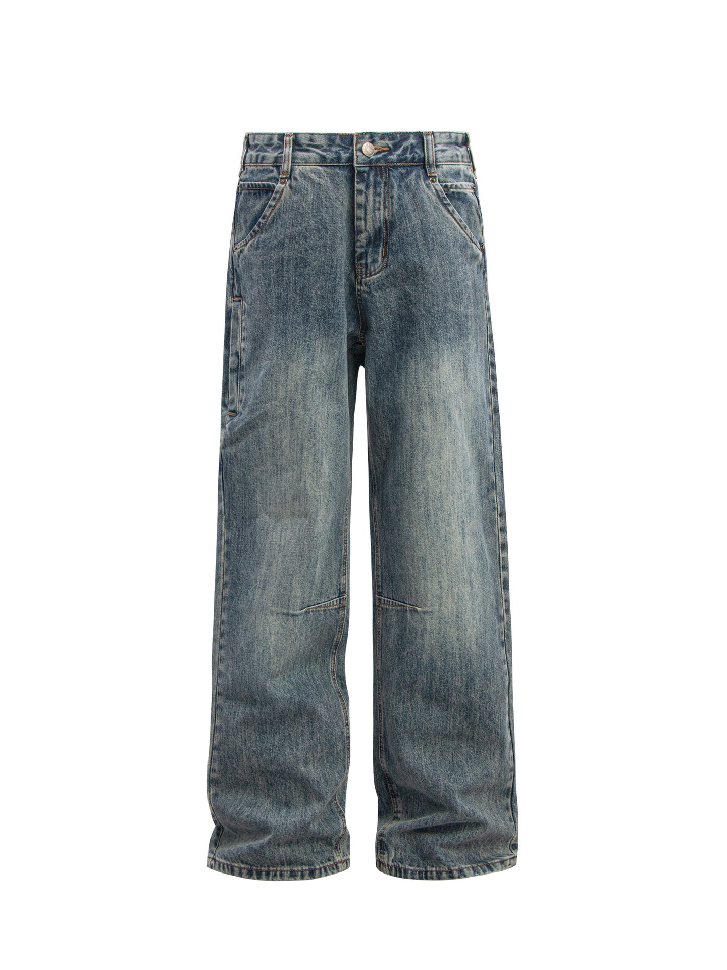 Washed Baggy Straight-Leg Jeans WN26397