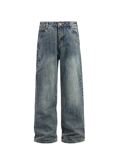Washed Baggy Straight-Leg Jeans WN26397