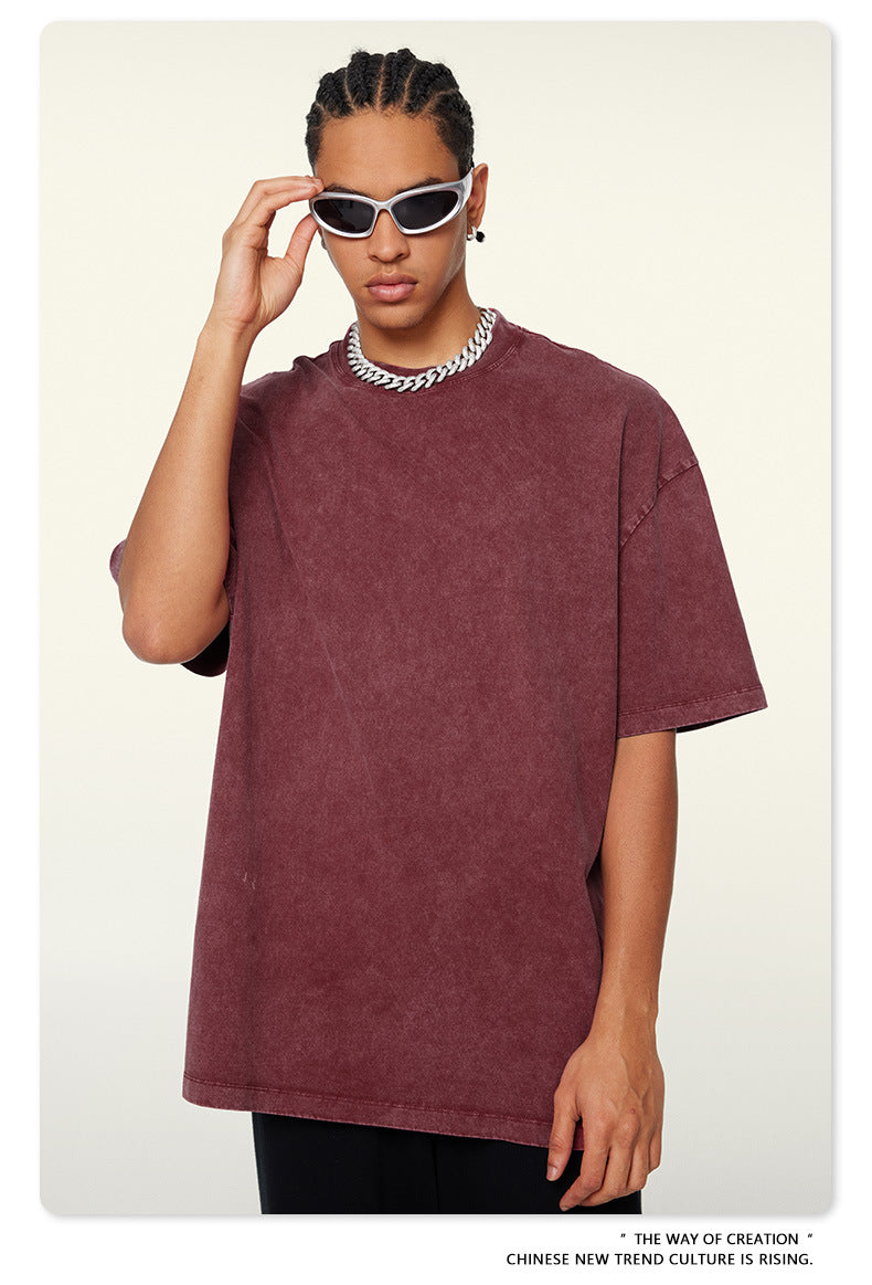 Washed Heavyweight Oversize Short Sleeve T-Shirt WN6078