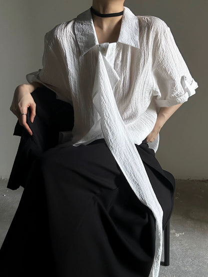 Design Strap Short Sleeve Shirt WN19668