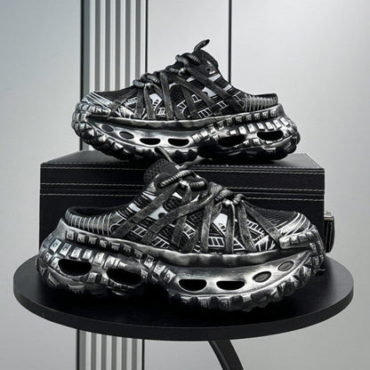 Strap Air Sole Chunky Sole Slip-On Shoes WN24696