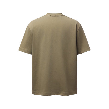 Heavyweight Washed Damage Short Sleeve T-Shirt WN25987