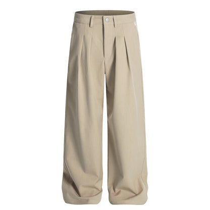 Pleats Plain Wide Leg Trousers WN21197
