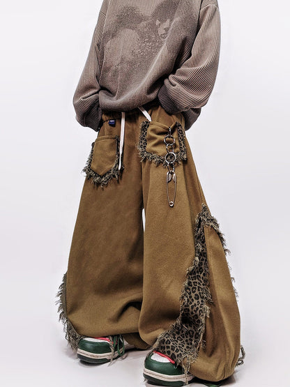 Fringe Multi-Pocket Wide Leg Pants WN24024