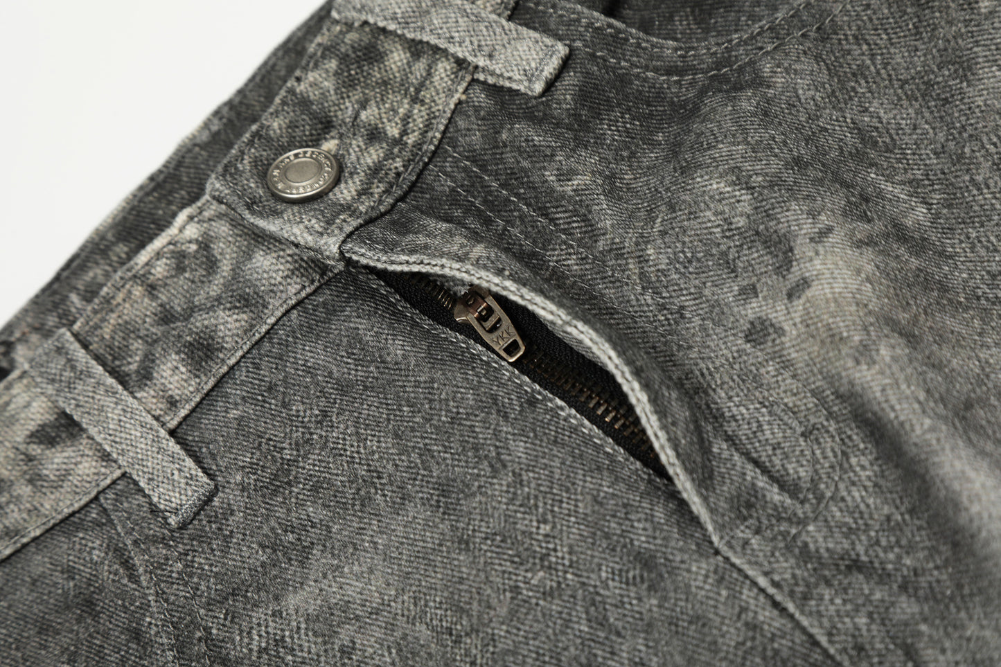 Washed Wide Leg Curved Denim Jeans WN23033