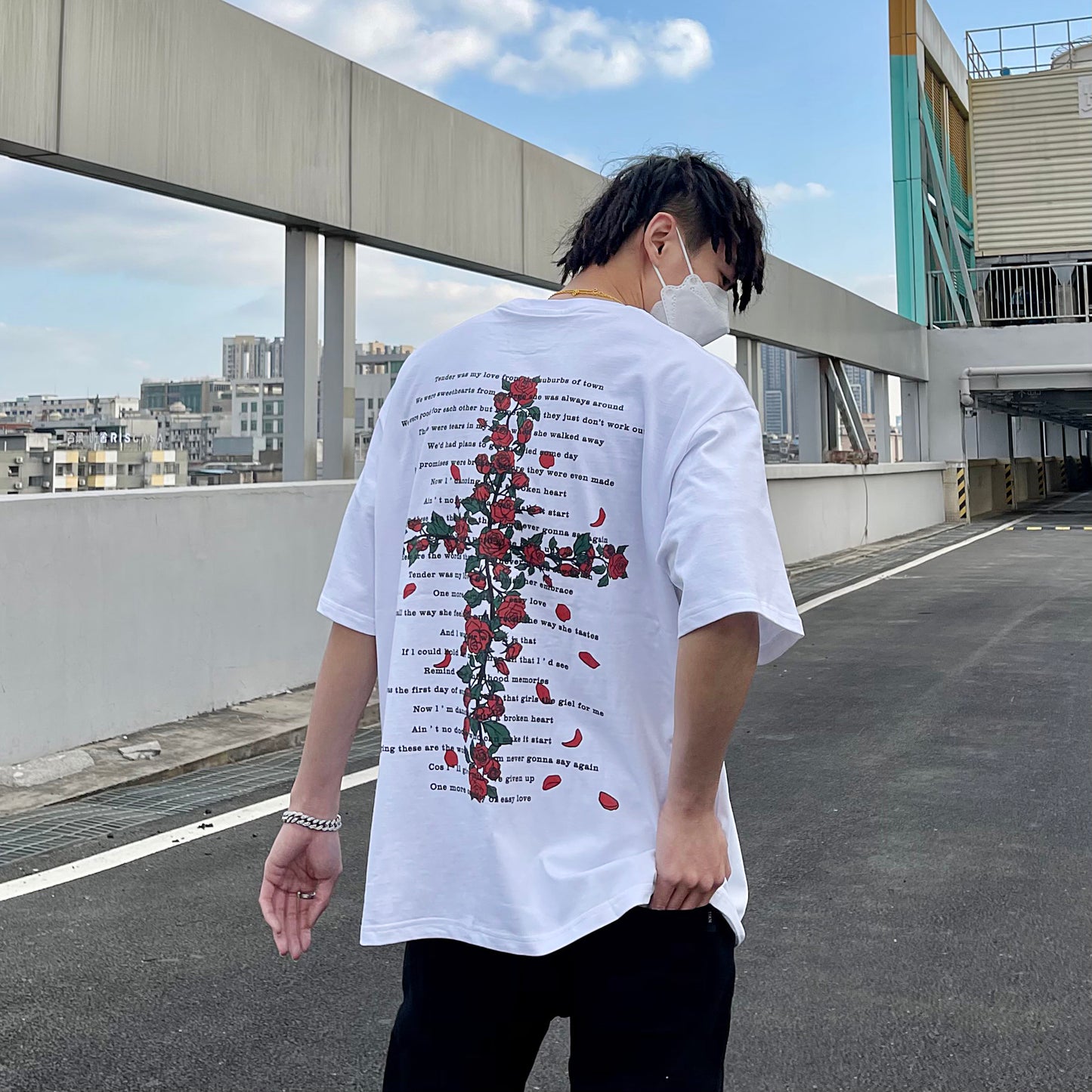 Rose Cross Heavyweight Short Sleeve T-Shirt WN24279