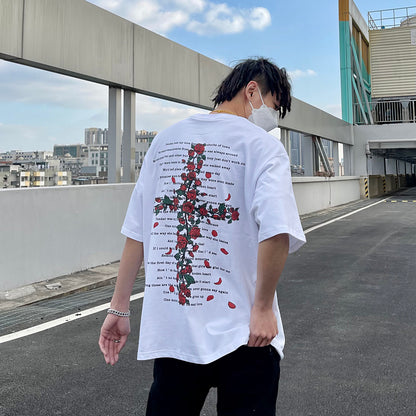 Rose Cross Heavyweight Short Sleeve T-Shirt WN24279