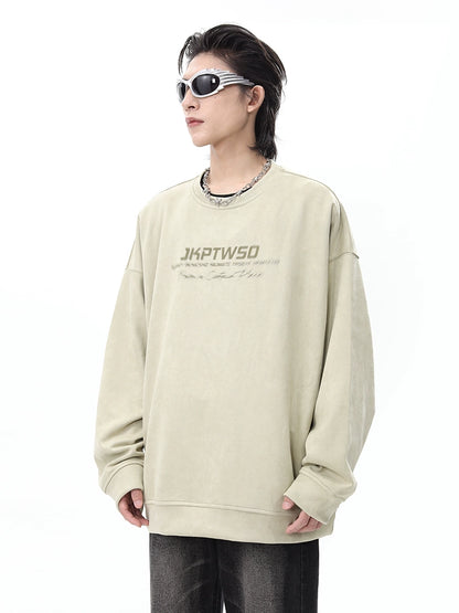 Suede Crewneck Sweatshirt WN10485