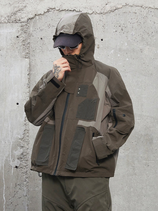 Oversize Nylon Hooded Jacket WN12244