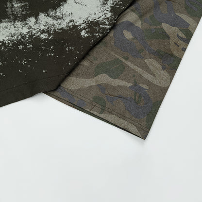 Camo Patchwork Graphic Print Short Sleeve T-Shirt WN25622