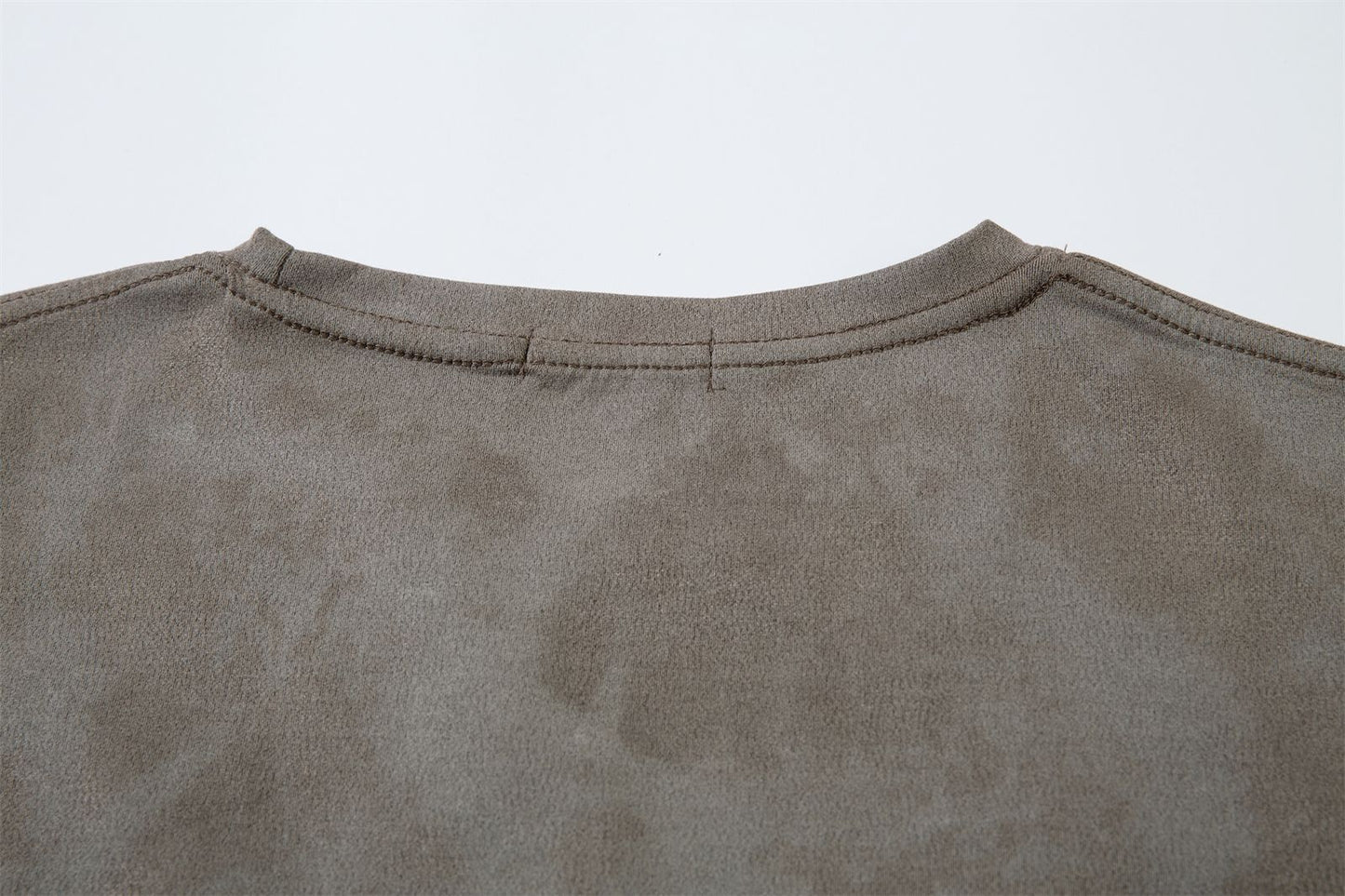 3D Embroidery Suede Oversize Short Sleeve T-Shirt WN15082