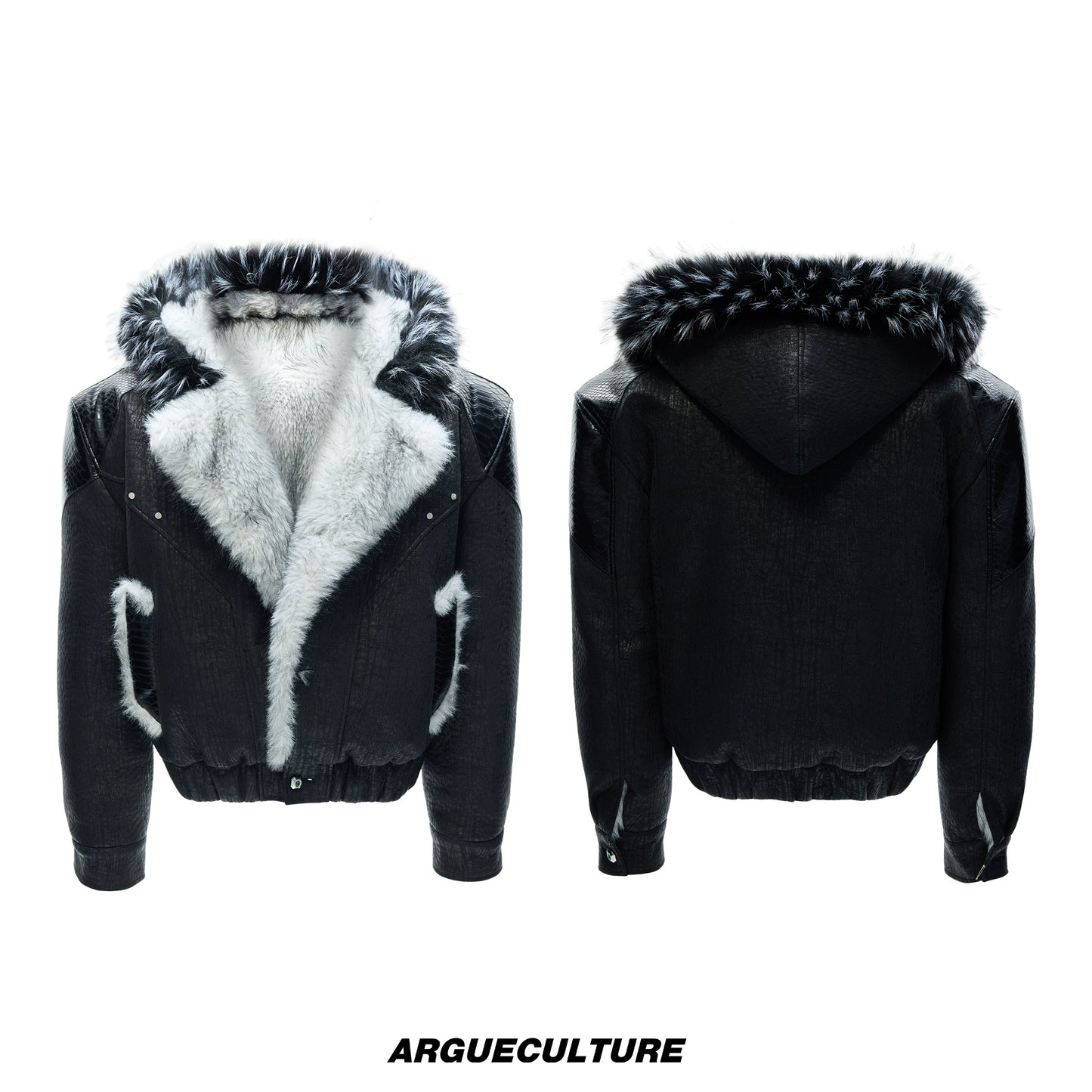 Hooded Fake Fur Collar Heavyweight Puffer Jacket WN22622