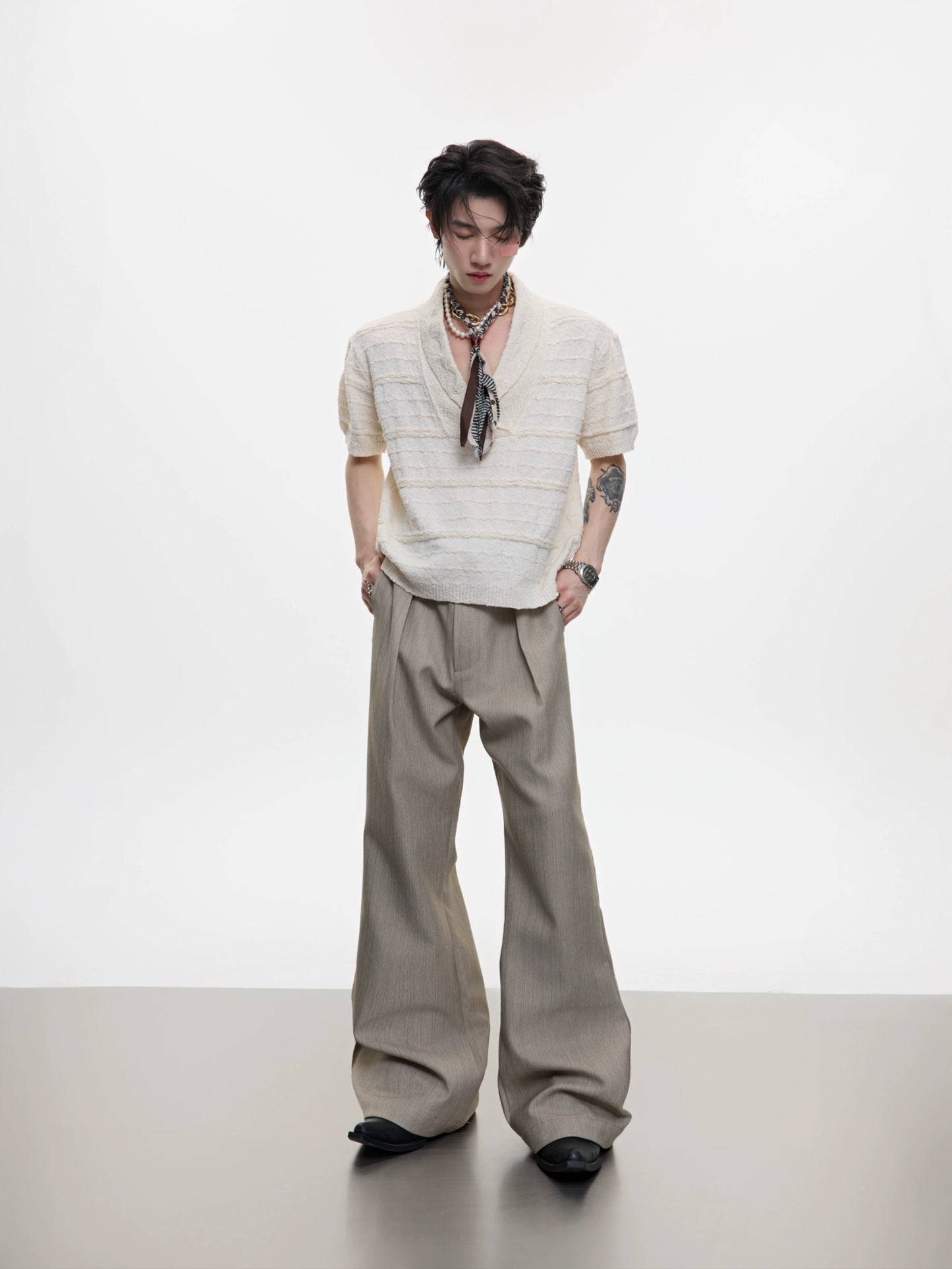 Embroidery Flare Trousers WN18365