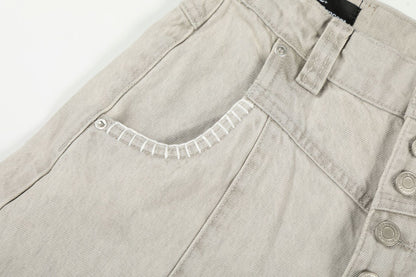 Panel Curved Wide Leg Cargo Pants WN25900
