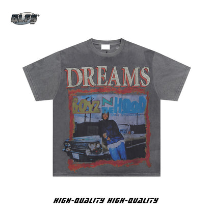 Letter Print Graphic Short Sleeve T-Shirt WN26509