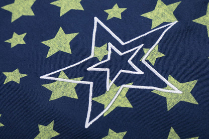 Star Print Denim Half Jeans WN25801