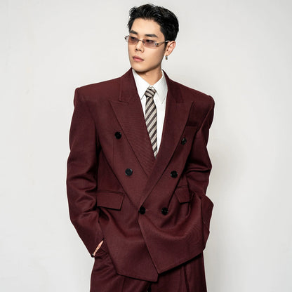 Wide Shoulder Tailored Jacket & Trousers Setup WN20881