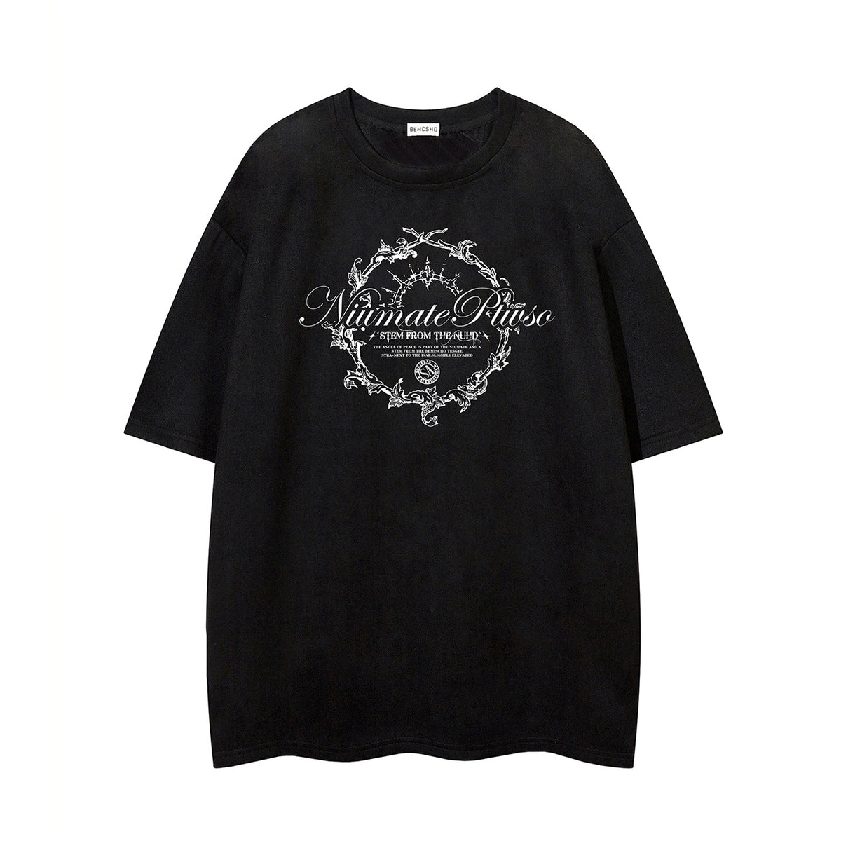 Thorn Letter Print Short Sleeve T-Shirt WN26959