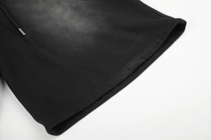 Washed Wide Leg Half Sweatpants WN26127
