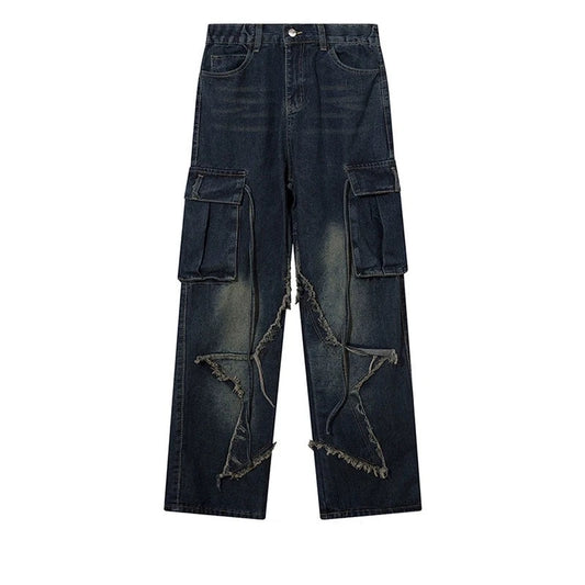 Wide-Leg Straight Denim Jeans WN5413