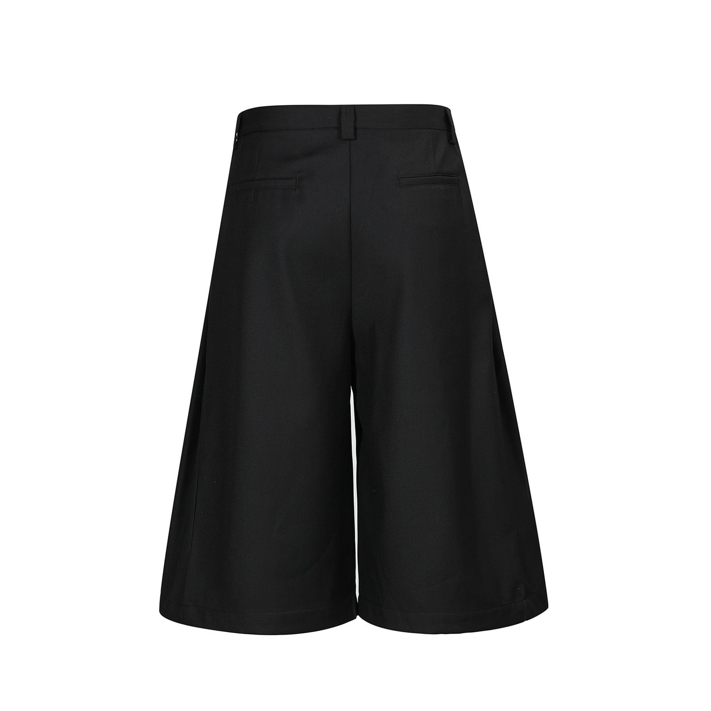Wide Leg Pleats Half Trousers WN25967