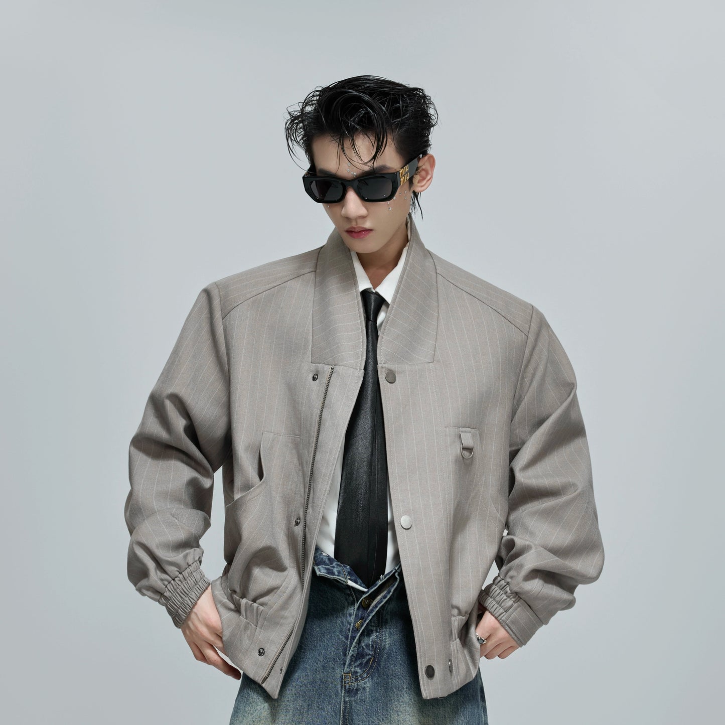 Structured Standing-Collar Jacket WN21694