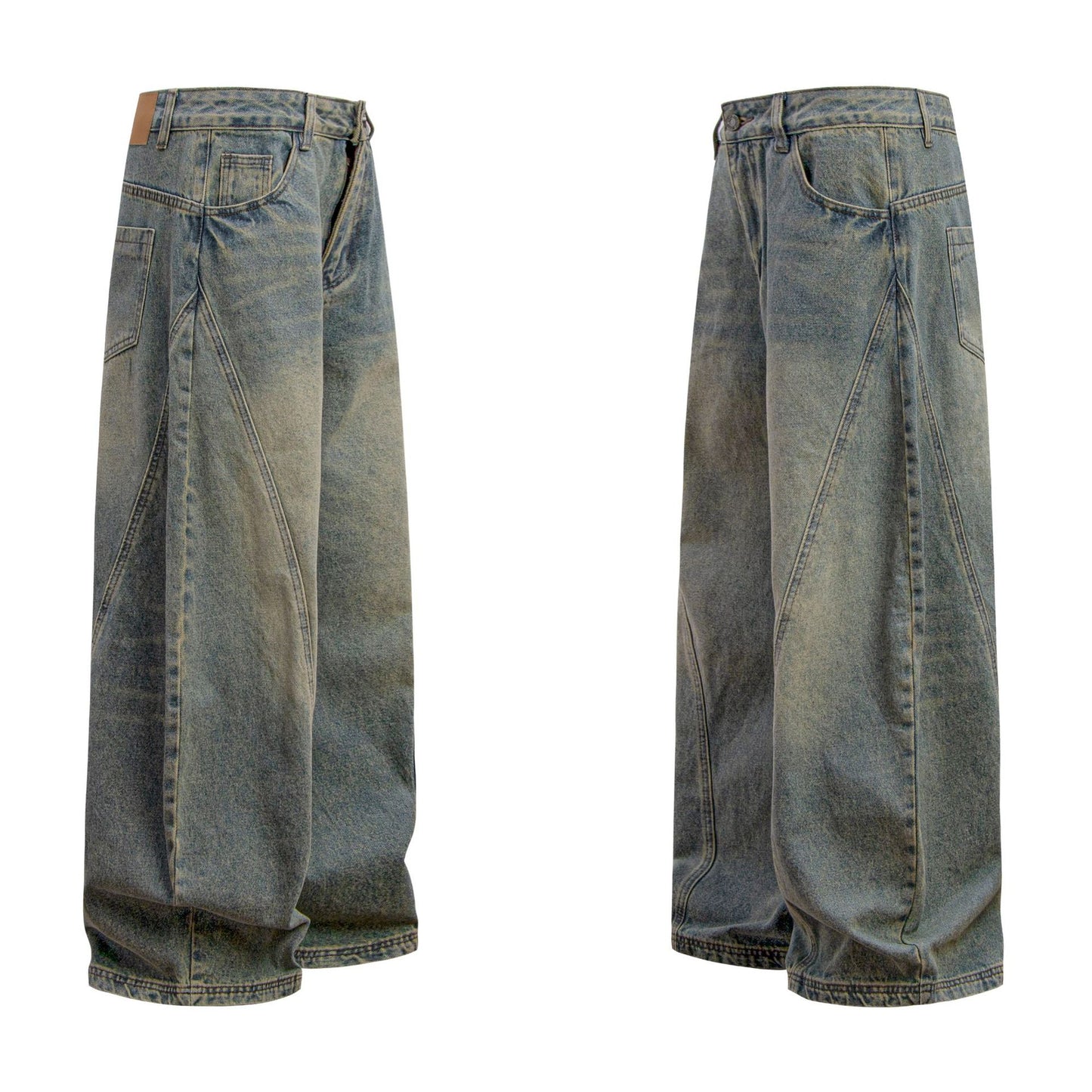 Washed Curve Denim Jeans WN16138