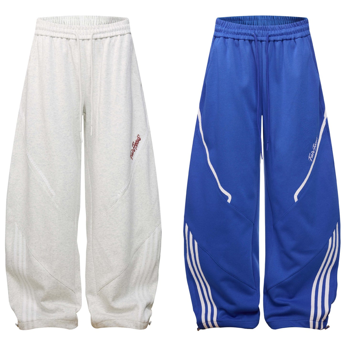Sporty Stripe Panel Wide Leg Sweatpants WN26135