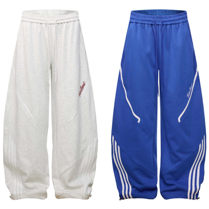 Sporty Stripe Panel Wide Leg Sweatpants WN26135