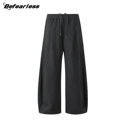 Curved Wide Leg Sweat Pants WN26409