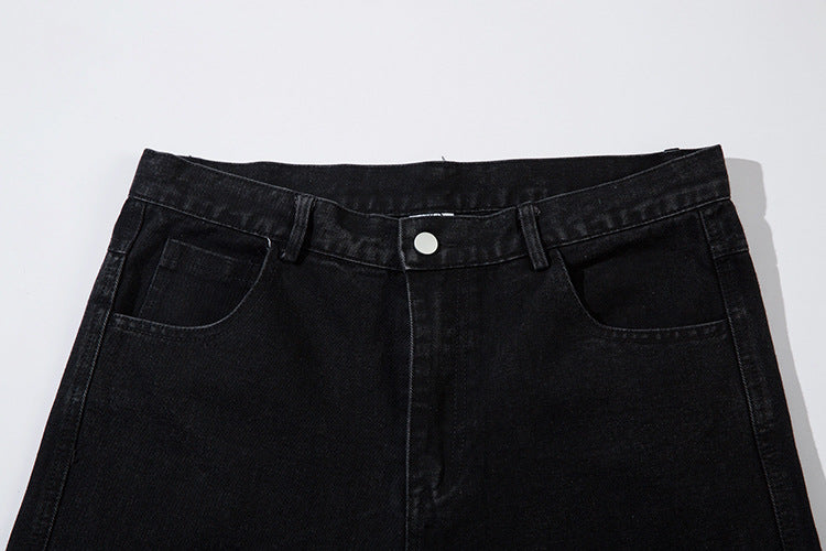 Thorn Embroidery Straight Denim Jeans WN12687