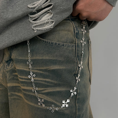 Cross Metal Pants Chain WN21074
