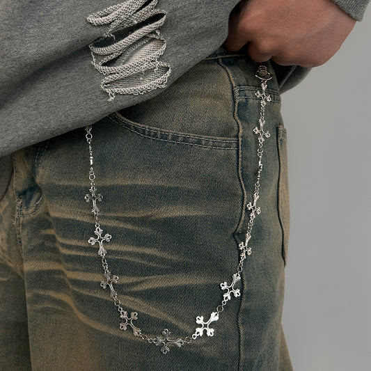 Cross Metal Pants Chain WN21074