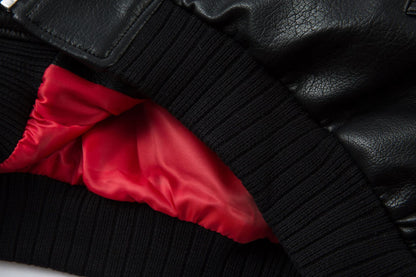 Boxy Oversize PU Leather Jacket WN23068