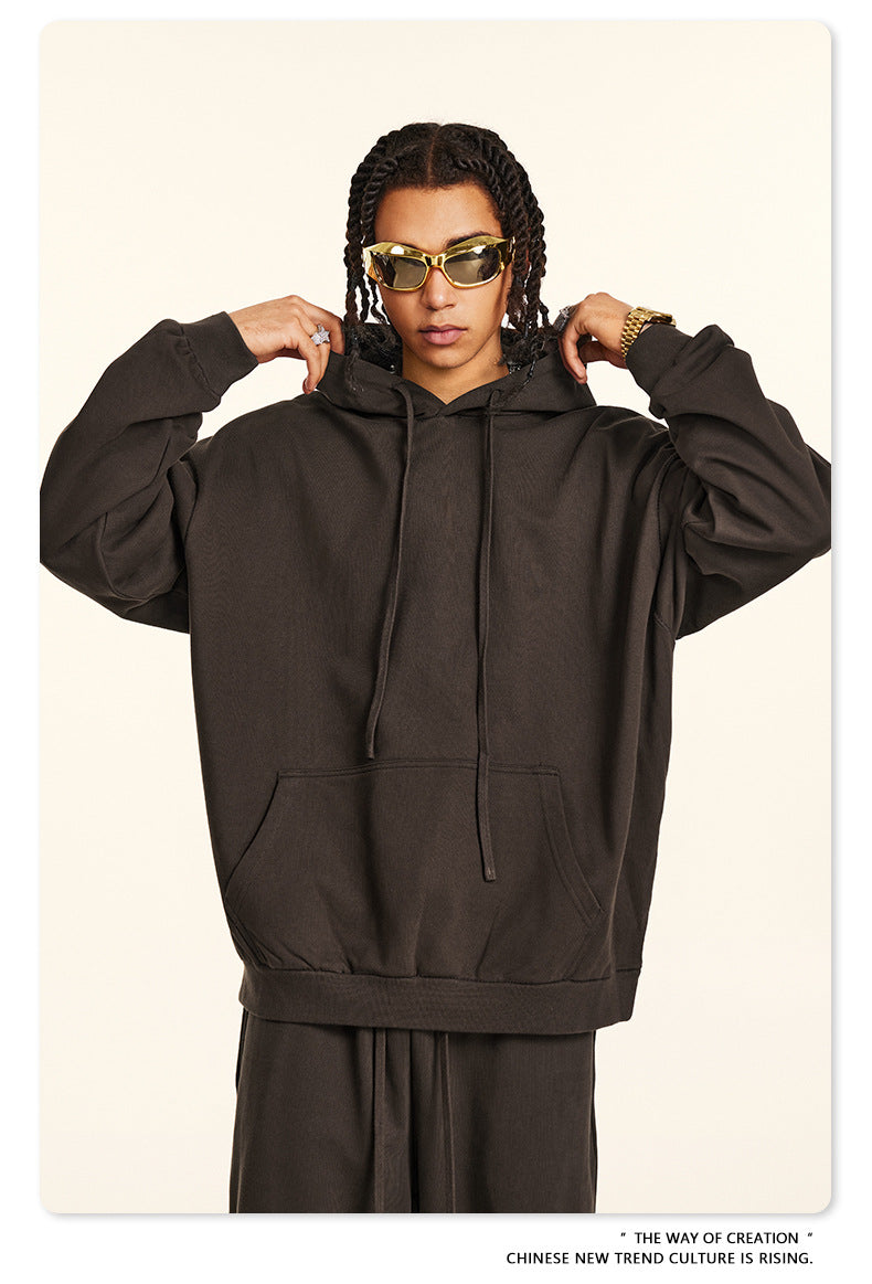 Oversize Heavyweight Pullover Hoodie & Zipper Hoodie & Sweatshirt & Pants Setup WN9930