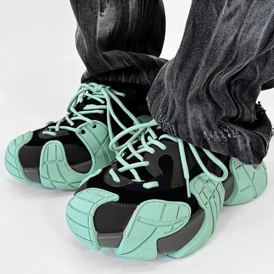 Chunky Sole Mesh Design Large Toe Shoes WN19184